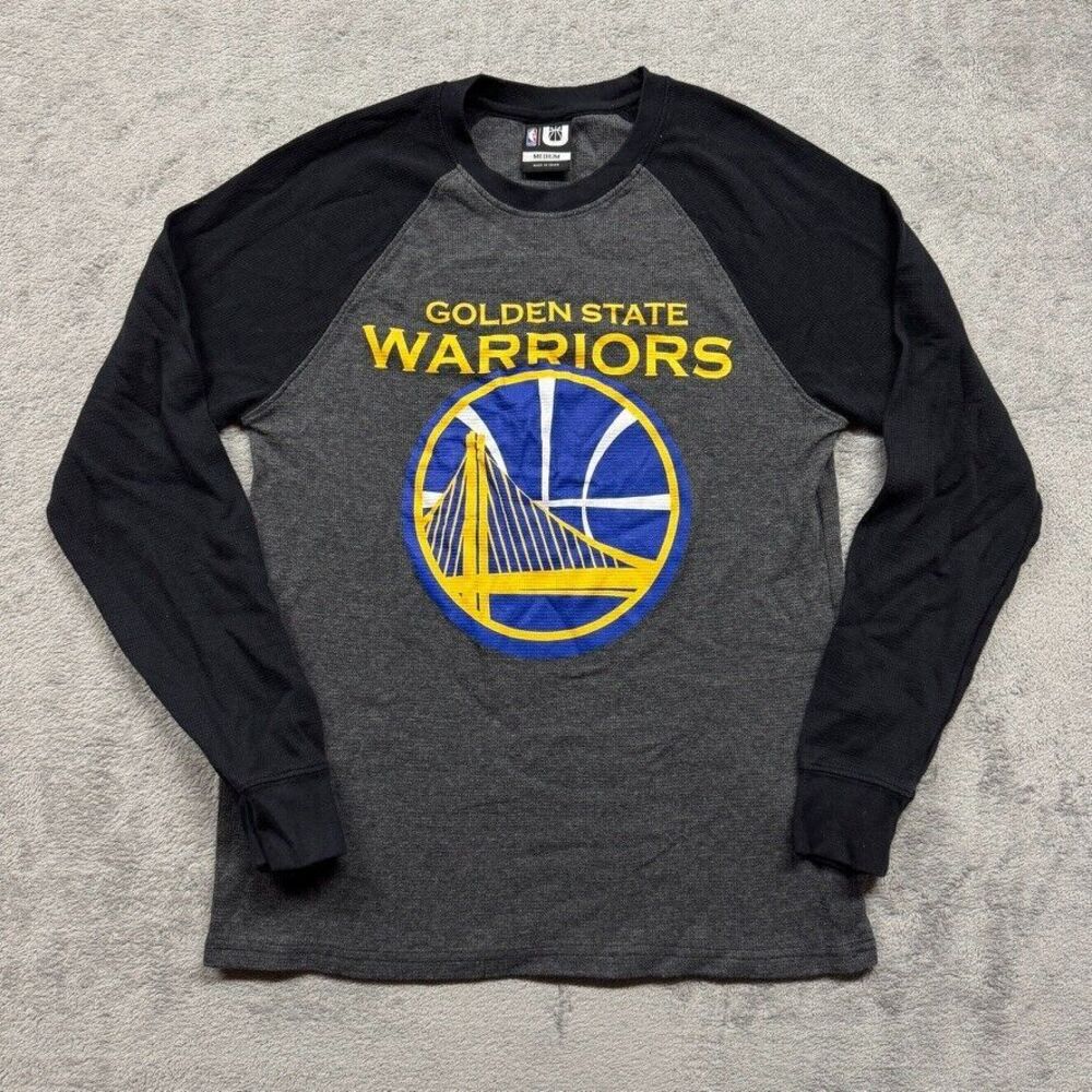 Golden State Warriors Long Sleeve Thermal Mens‎ Black Medium UNK NBA Basketball